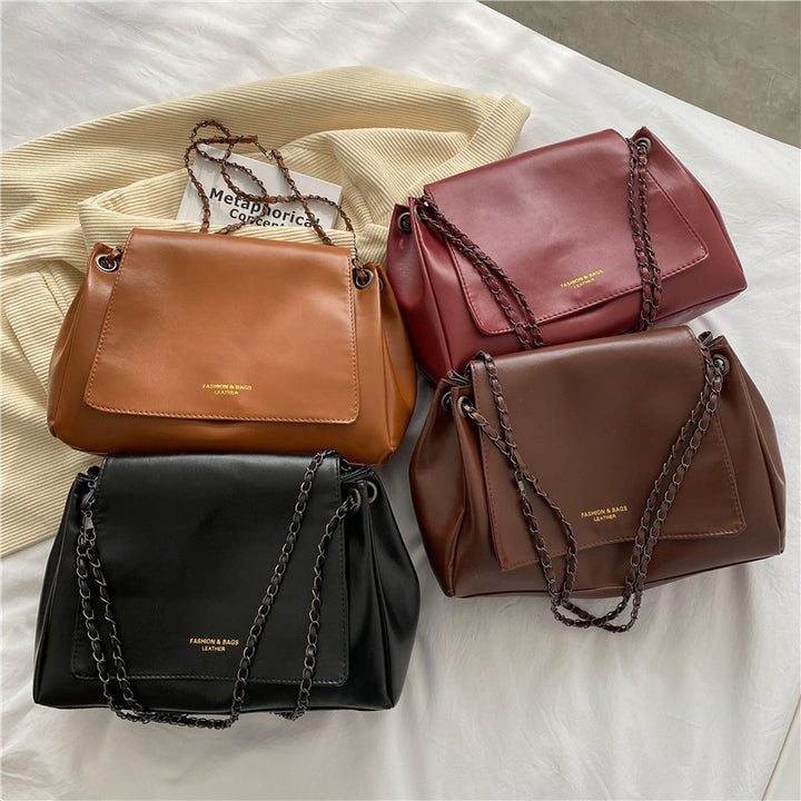 Elegant Chain-Detail Shoulder Handbag
