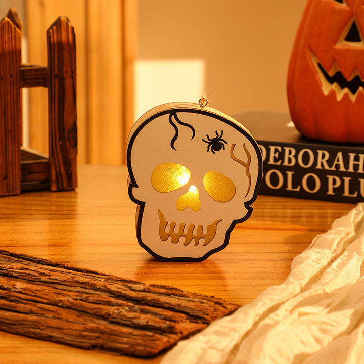 Creepy LED candle in skull design Stornfield