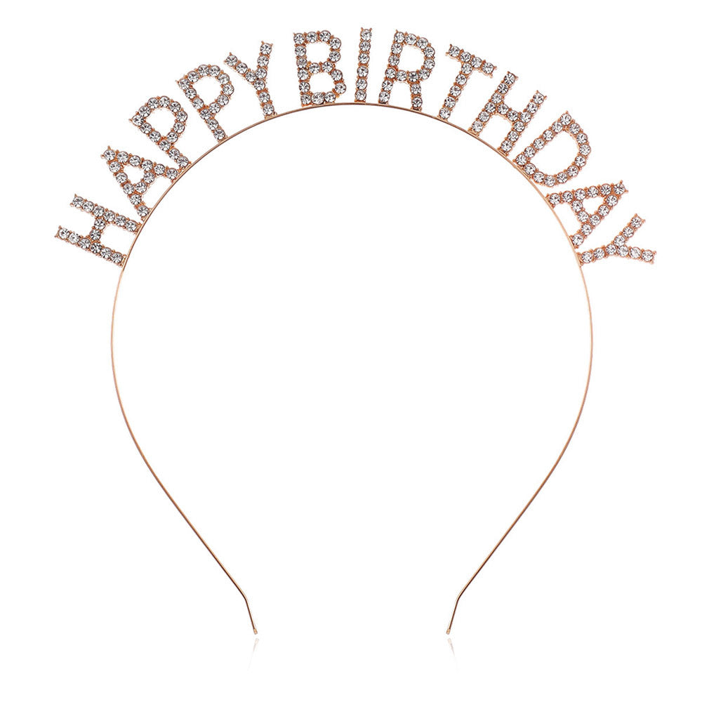 Ladies Glitter Headband with "Happy Birthday" Inscription Stornfield