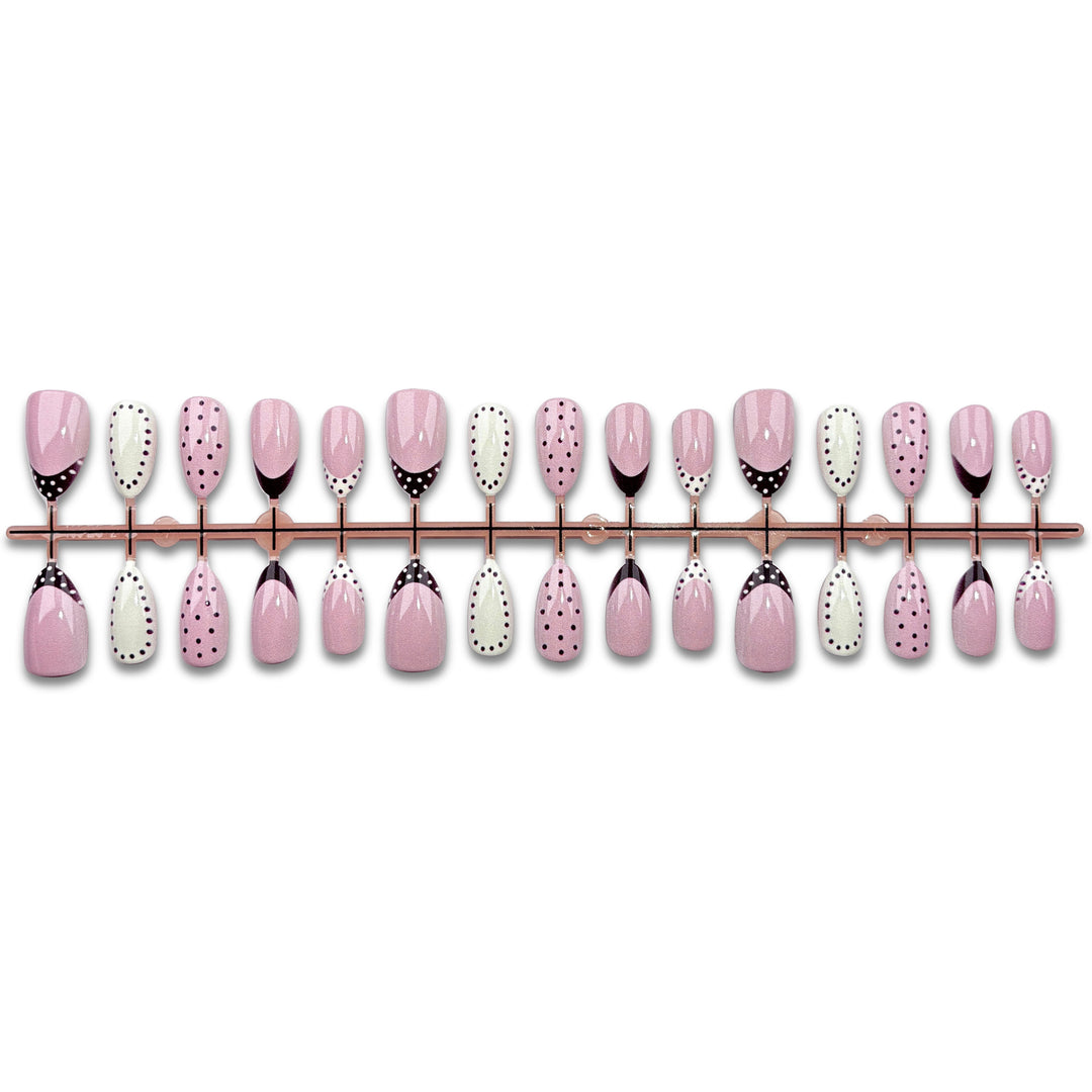 Decorative Press-On Nail Set with Modern Design