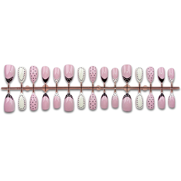 Decorative Press-On Nail Set with Modern Design