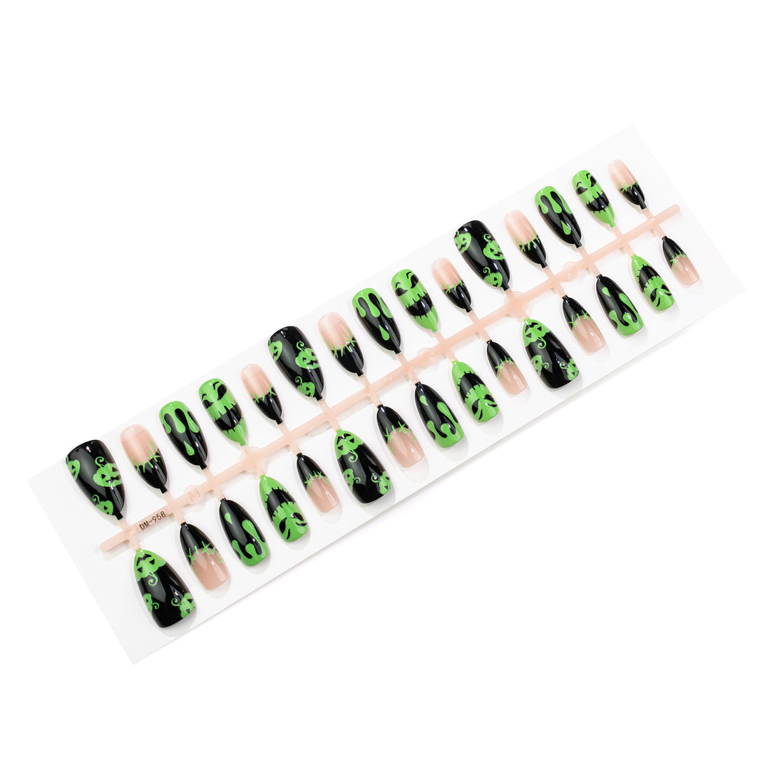 Gothic-Inspired Themed Press-On Nail Art Set