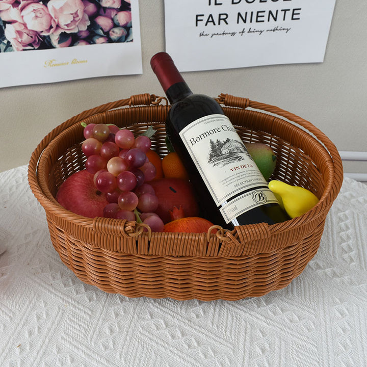Handcrafted Woven Storage Basket with Lid Stornfield