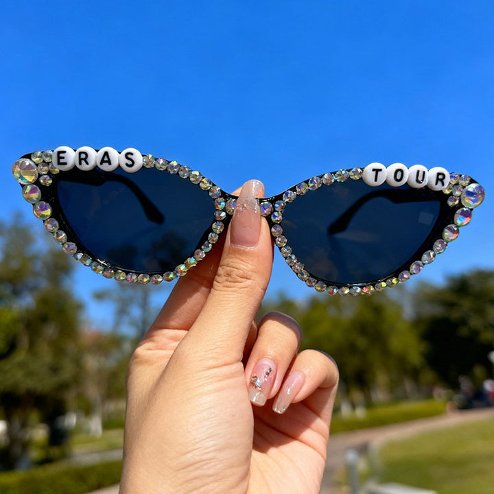 Rhinestone-Embellished Cat-Eye Sunglasses Stornfield