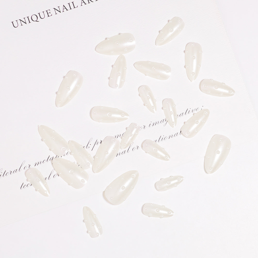 Premium Pearl-Embellished Stiletto Press-On Nails Stornfield