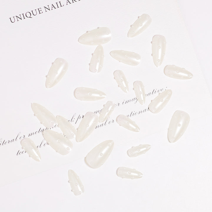 Premium Pearl-Embellished Stiletto Press-On Nails Stornfield