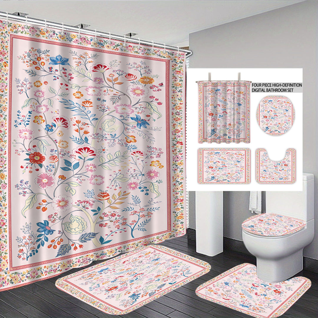 Digital Floral Print Bathroom Set Stornfield