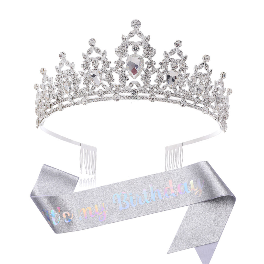 Women's black embellished tiara with elegant design Stornfield
