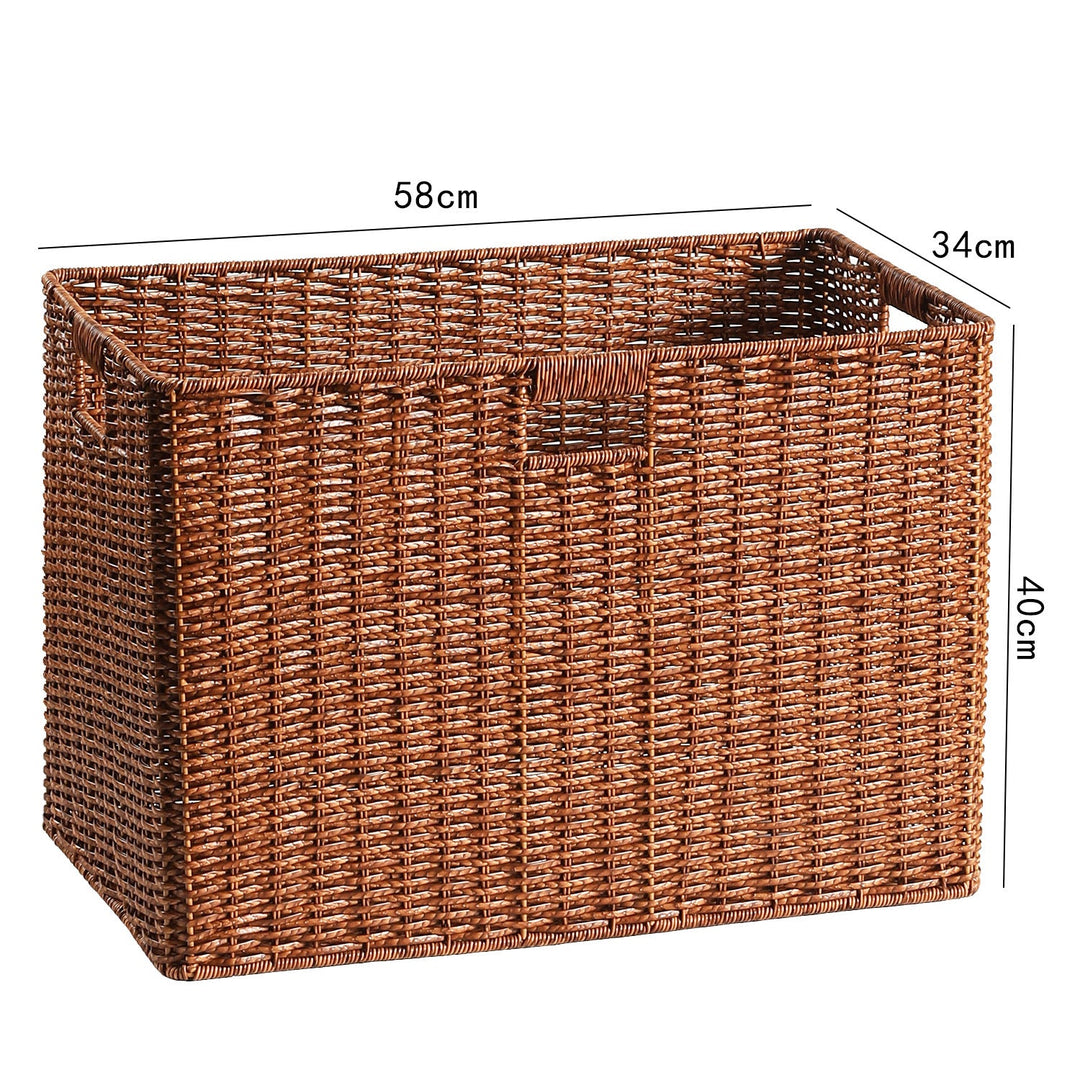 Large Woven Storage Bin with Ergonomic Cutout Handles Stornfield