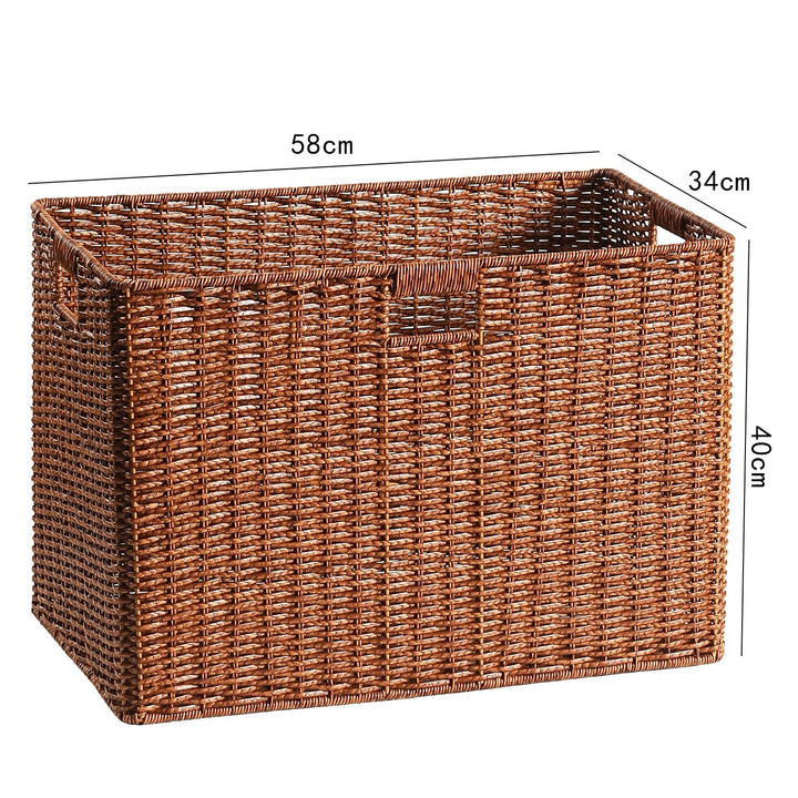 Large Woven Storage Bin with Ergonomic Cutout Handles Stornfield
