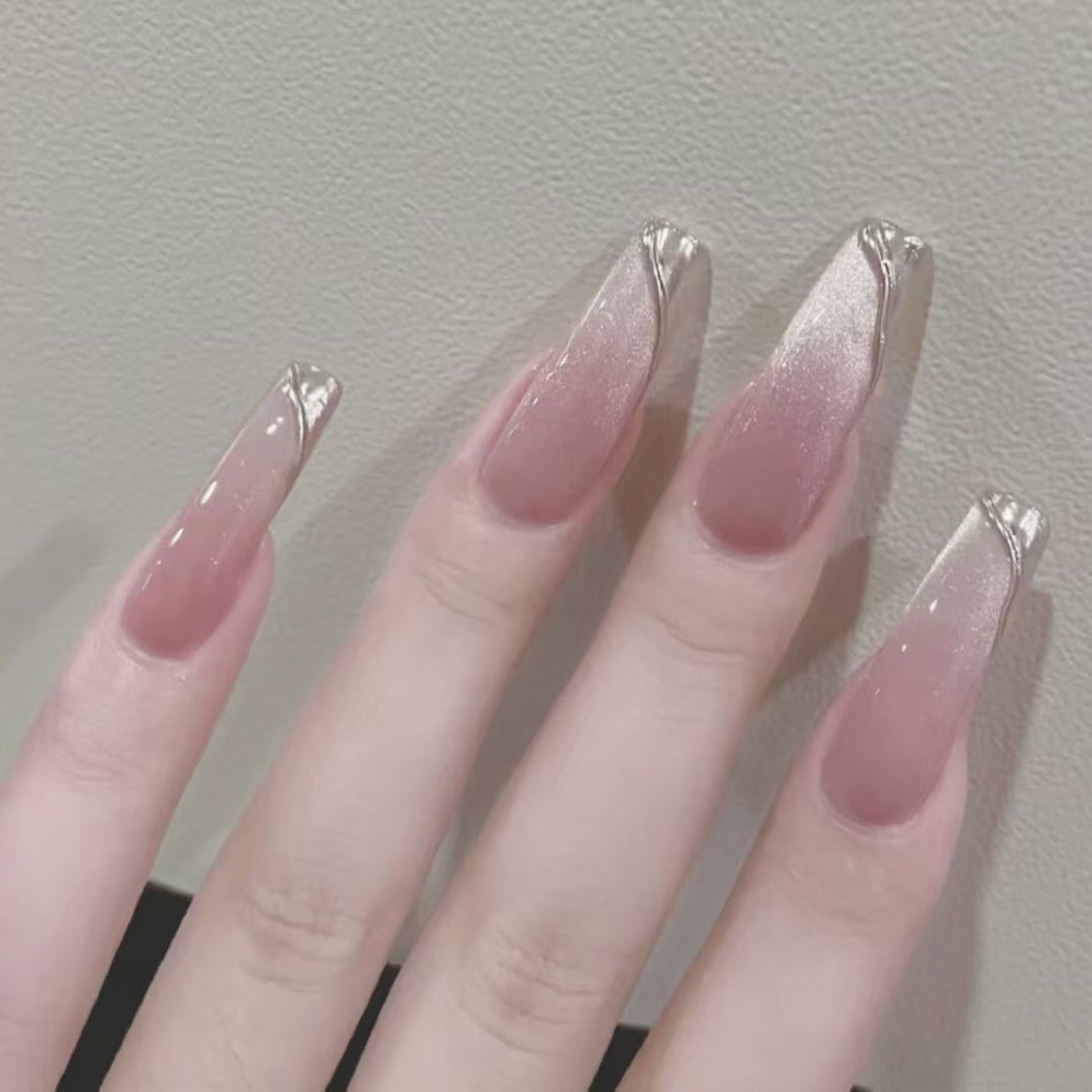 Elegant Glossy Press-On Nail Set