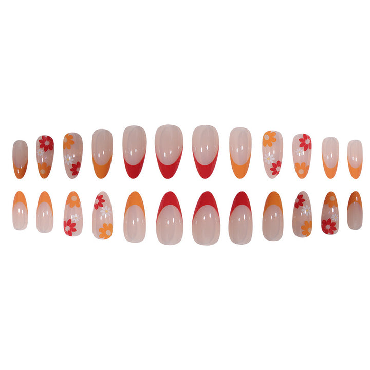 Floral-Designed Press-On Nail Set Stornfield