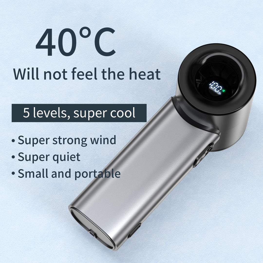 Women Portable Hand Fan with Intelligent Temperature Monitoring Stornfield