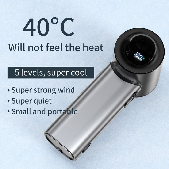 Women Portable Hand Fan with Intelligent Temperature Monitoring Stornfield