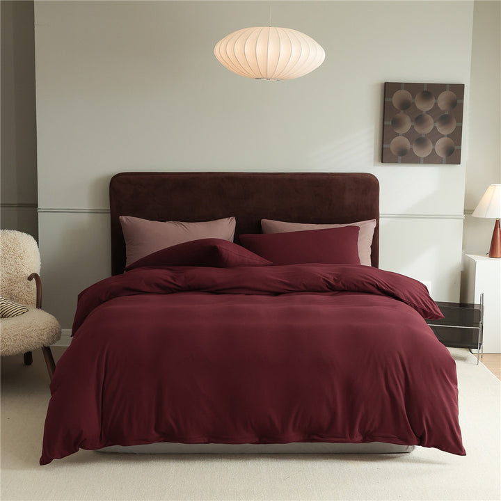 Breathable Organic Cotton Duvet Cover Set with Sateen Finish