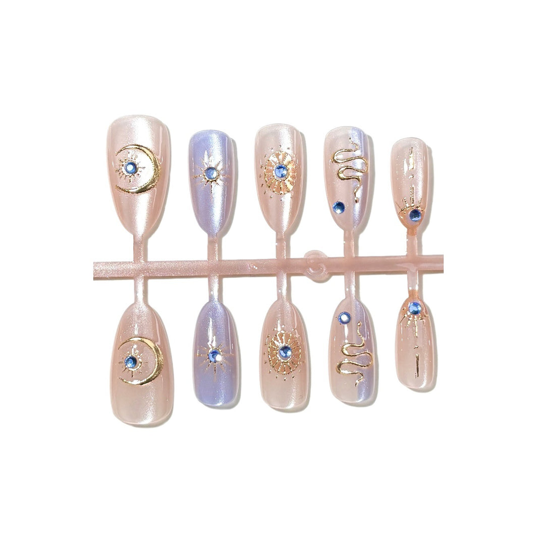 Glamorous Metallic Press-On Nail Set