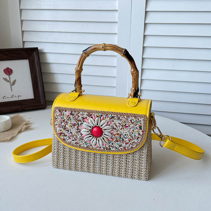 Embroidered Mini Handbag