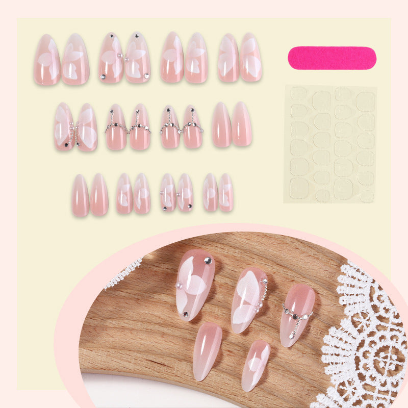 Artificial nail set with exclusive glitter and decoration elements Stornfield