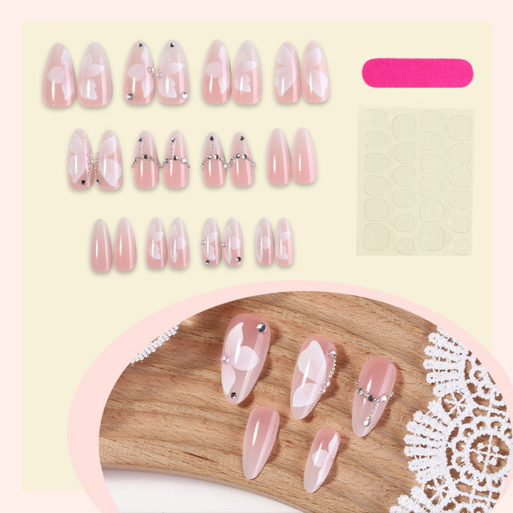 Artificial nail set with exclusive glitter and decoration elements Stornfield