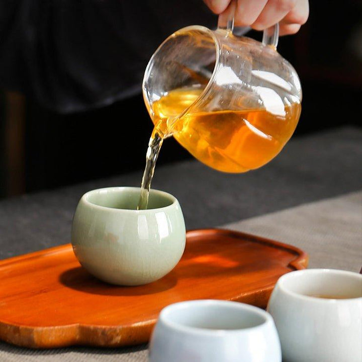 Oriental Handcrafted Ceramic Rounded Tea Cup Set | Stornfield