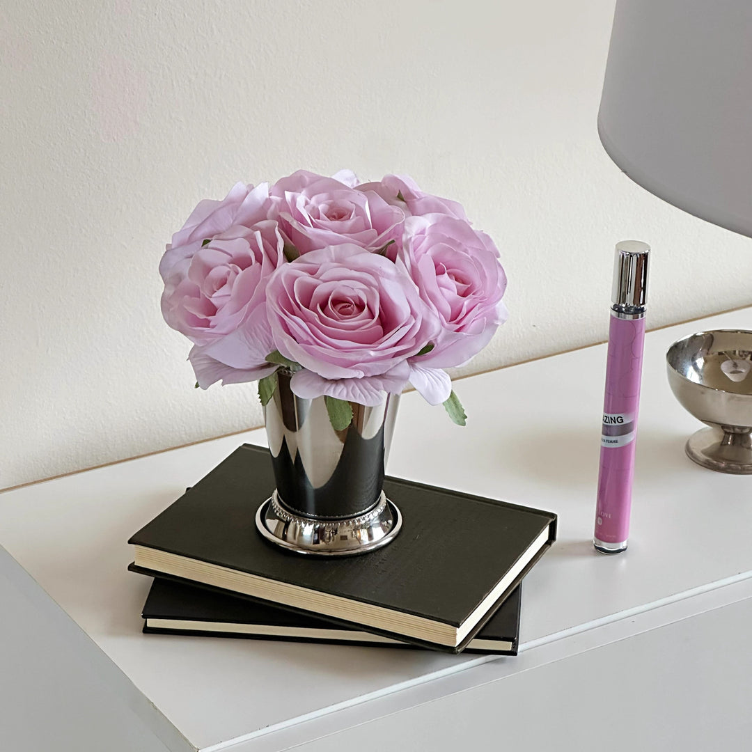 Elegant Faux Rose Flower Arrangement