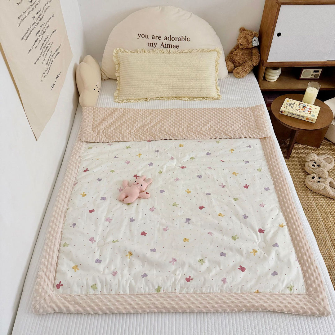 Reversible Minky Dot Plush Baby Blanket