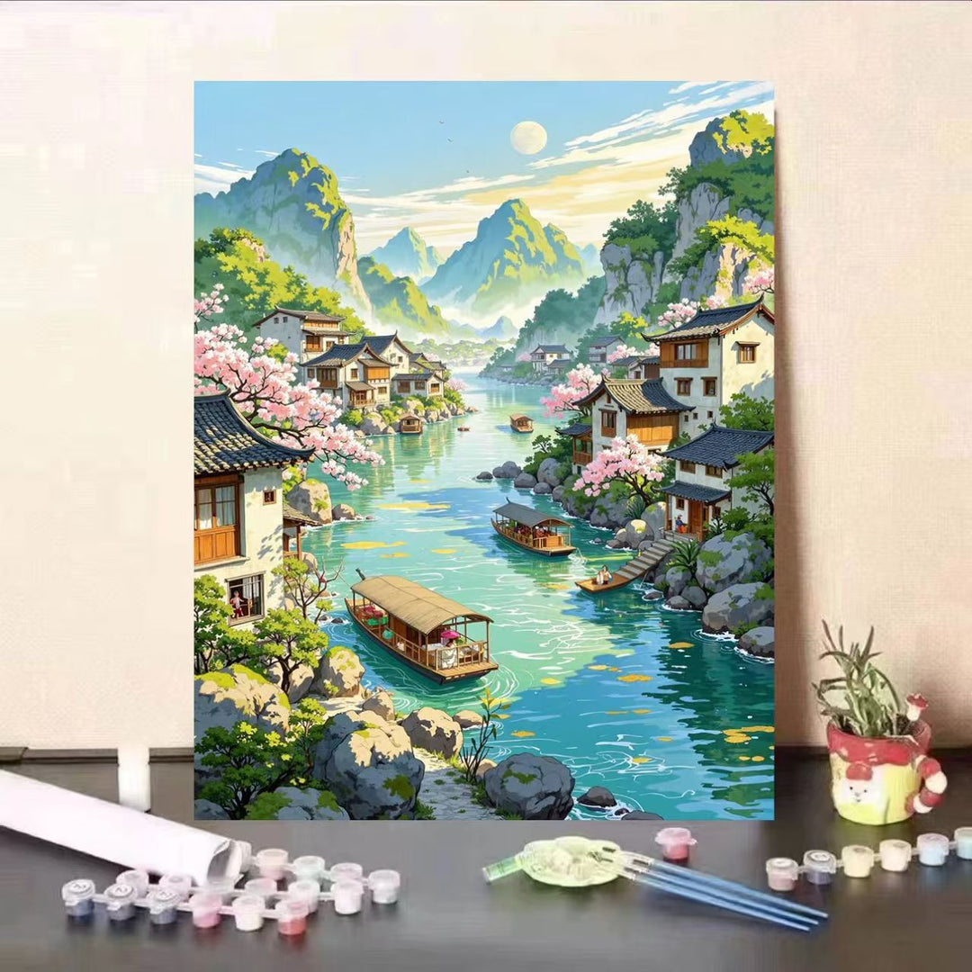 Scenic Landscape DIY Paint by Numbers Art Kit Stornfield
