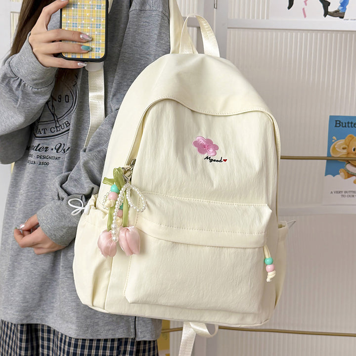 Elegant Floral Embellished Backpack Stornfield
