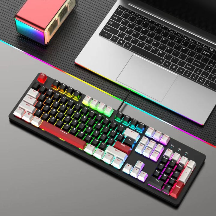RGB Backlit Mechanical Gaming Keyboard and Mouse Set Stornfield
