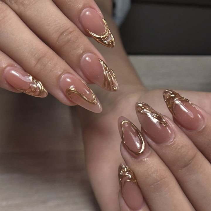 Elegant nail art in maritime design with glitter and 3D accents Stornfield