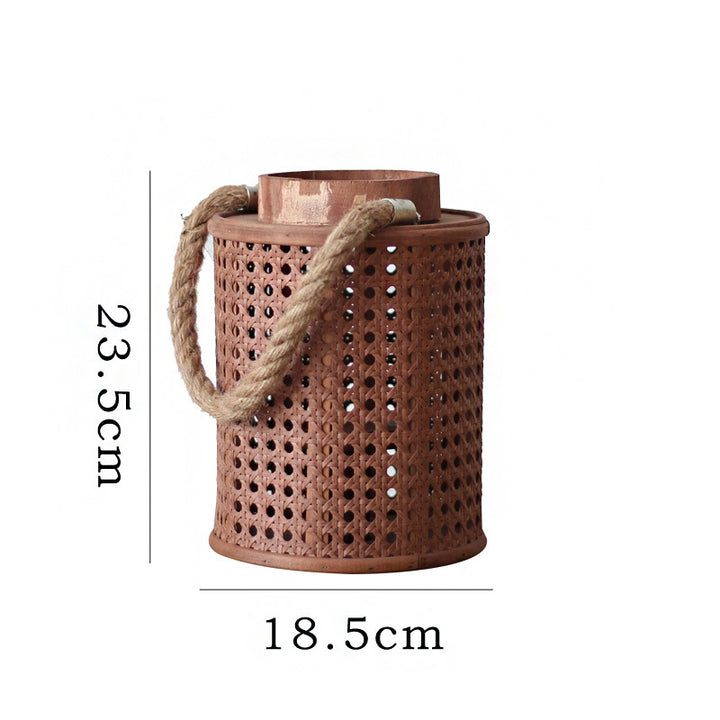 Decorative lantern holder made of natural material Stornfield