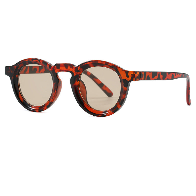 Women's fashionable round sunglasses with transparent frame and UV protection Stornfield