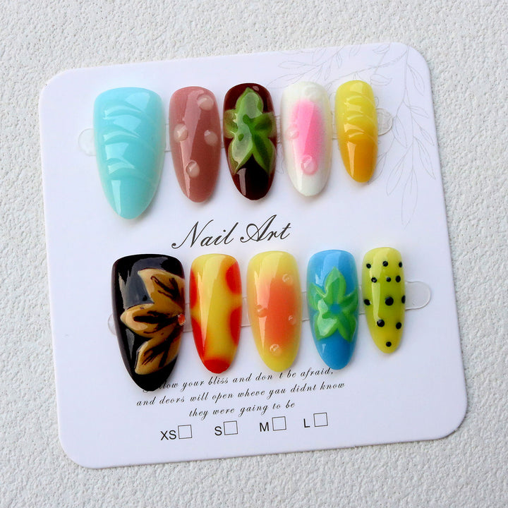 Artsy Creative Press-On Nail Designs