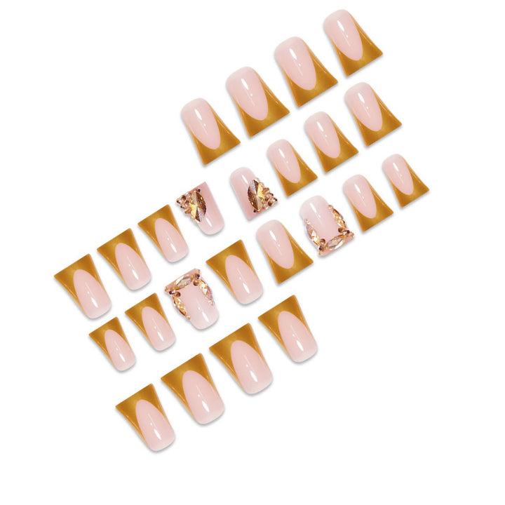 Luxurious Metallic Accent Press-On Nail Extensions Stornfield