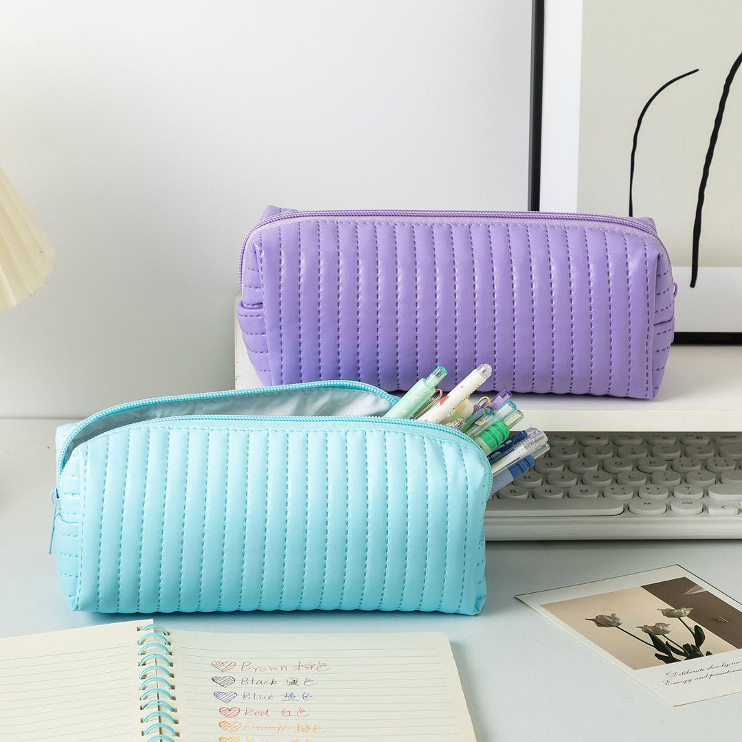 Textured Zippered Pencil Case Stornfield