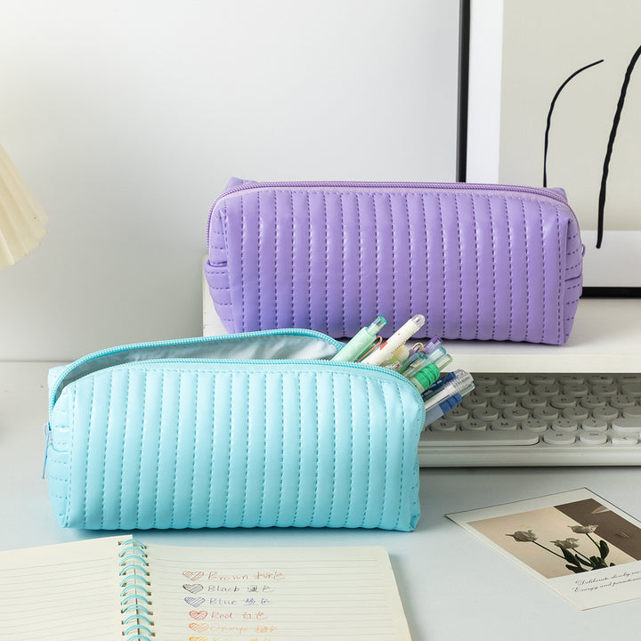 Textured Zippered Pencil Case Stornfield