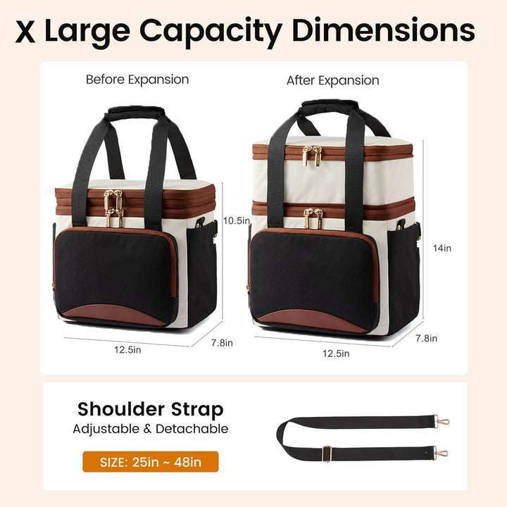 Insulated picnic bag with multiple compartments and elegant details Stornfield
