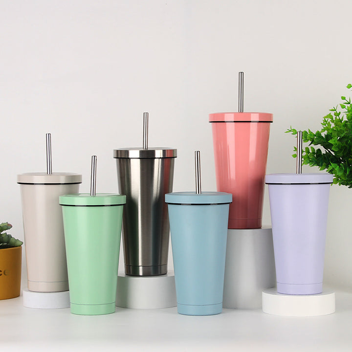 Women's stainless steel drinking cup with straw Stornfield