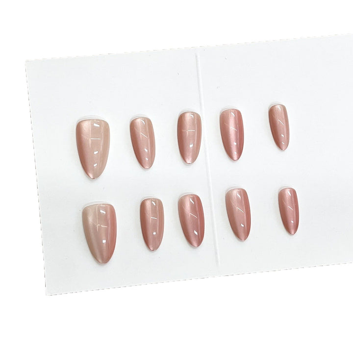 Glossy Almond-Shaped Press-On Nail Set Stornfield 1787225130
