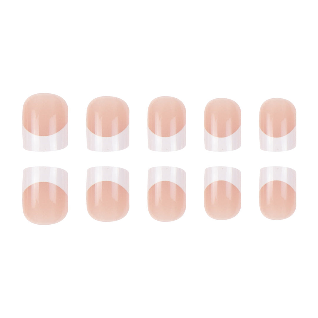 Elegant French Tip Press-On Nail Art Stornfield