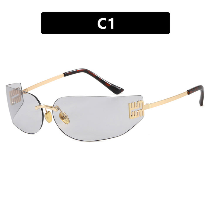 Women's futuristic designer sunglasses with unusual frame and UV protection Stornfield
