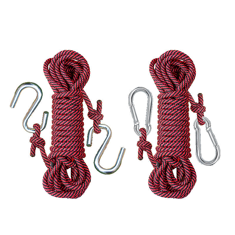 High-load abseiling rope with carabiner hook Stornfield