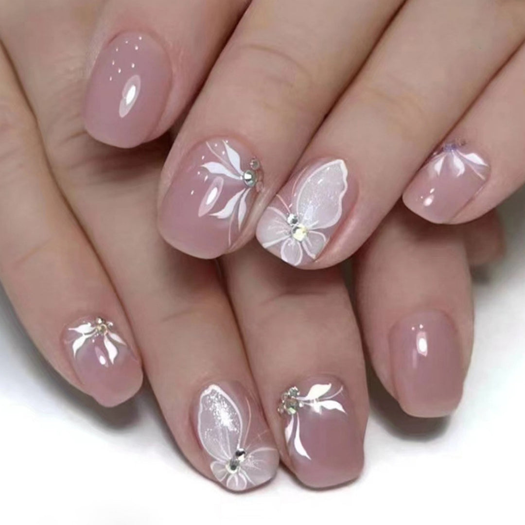 Artistic Butterfly-Inspired Nail Extensions Stornfield