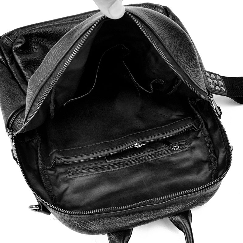 Versatile Multi-Functional Leather Backpack Stornfield