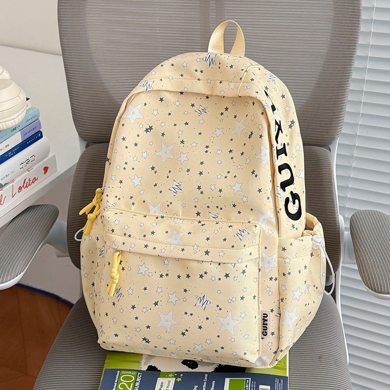 Stylish Star-Patterned School Backpack Stornfield