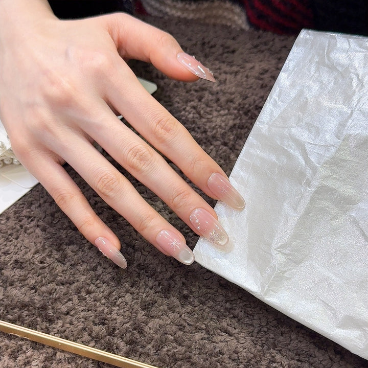 Elegant French Tip Press-On Nails Stornfield