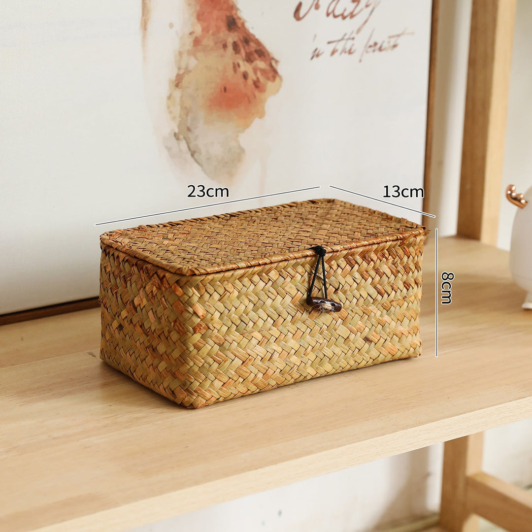 Handcrafted Oval Woven Storage Box Stornfield