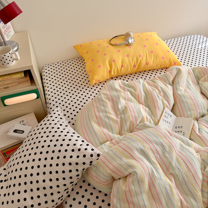 Striped Reversible Comforter Set