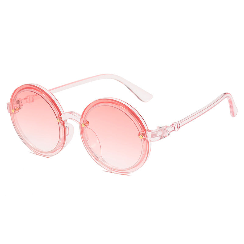 Women Round Sunglasses with Transparent Frame Stornfield