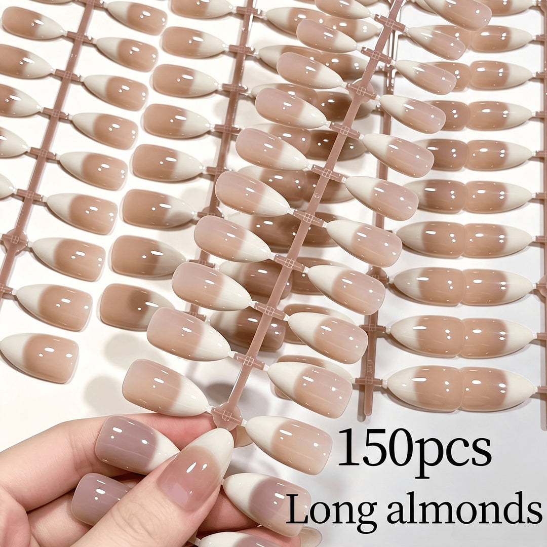 Elegant Gradient French Tip Press-On Nails Stornfield